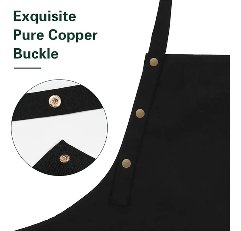 DELANTAL DE COCINA AJUSTABLE IMPERMEABLE CON BOLSILLOS MULTIUSOS - 3