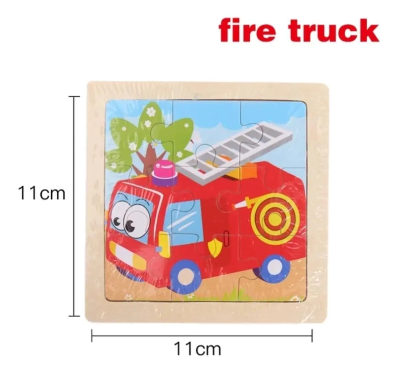 ROMPECABEZAS DE MADERA PARA NIÑOS PACK DE 6 PIEZAS COLORIDAS - 4