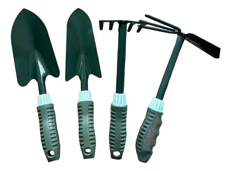 SET DE HERRAMIENTAS MANUALES 4 PIEZAS JARDINERIA - 1