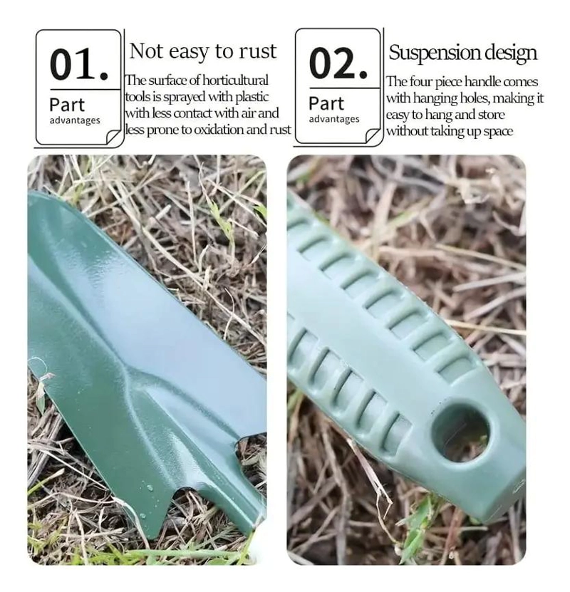 SET DE HERRAMIENTAS MANUALES 4 PIEZAS JARDINERIA - 4