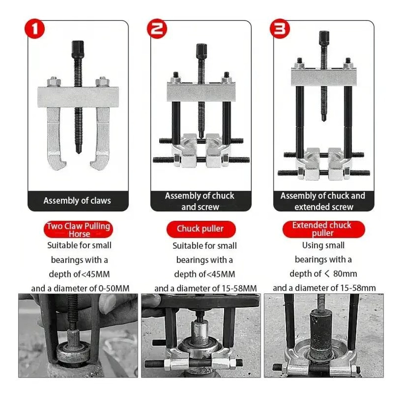 EXTRACTOR DE BUJES Y RODAMIENTOS 9 PIEZAS - 4