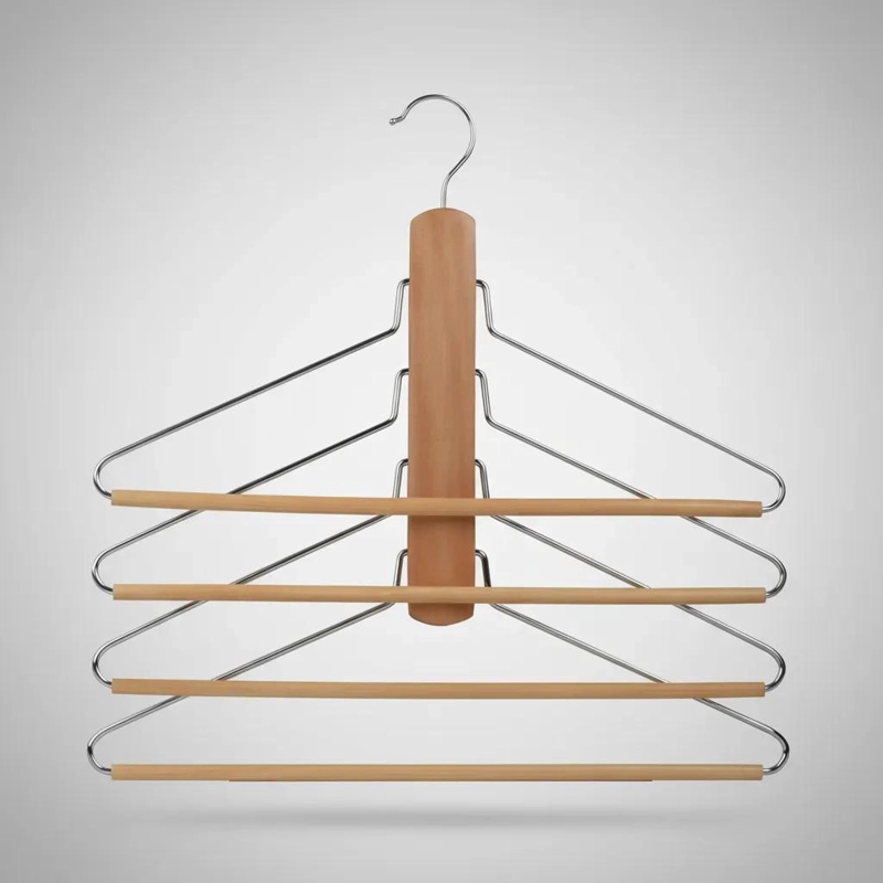 COLGADOR DE MADERA NATURAL PARA AHORRO DE ESPACIO - 1