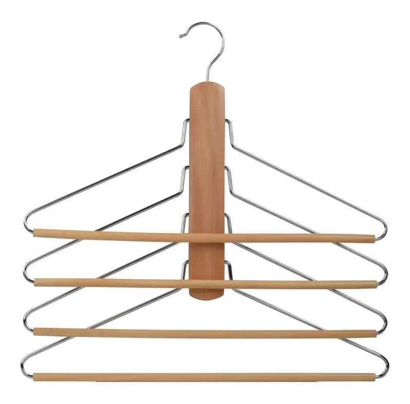 COLGADOR DE MADERA NATURAL PARA AHORRO DE ESPACIO - 2