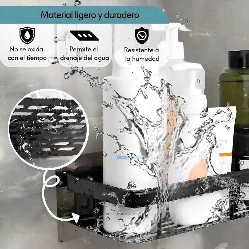 ESTANTE DE DUCHA DE ALUMINIO ESPACIAL PARA BAÑO Y COCINA - 7