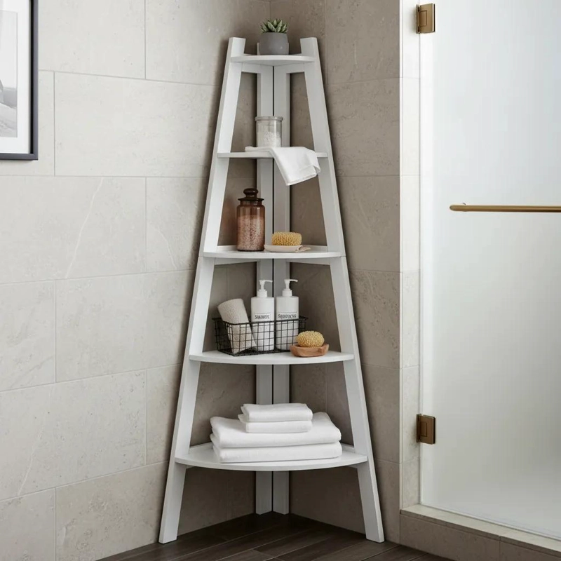 ORGANIZADOR ESQUINERO LIBRERO 5 NIVELES COLOR BLANCO - 4