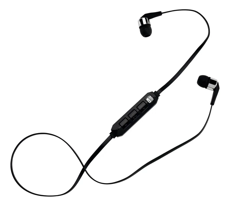AUDIFONOS IN-EAR BLUETOOTH METAL NEGRO CON MICROFONO - 1
