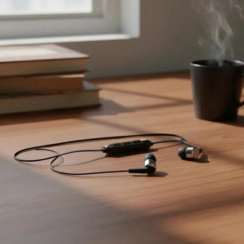 AUDIFONOS IN-EAR BLUETOOTH METAL NEGRO CON MICROFONO - 2