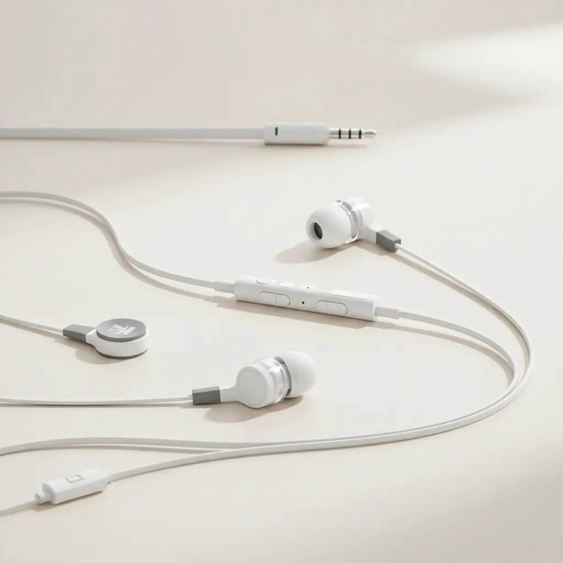 AURICULARES IN-EAR CON MICROFONO 1.2M COLOR BLANCO - 1
