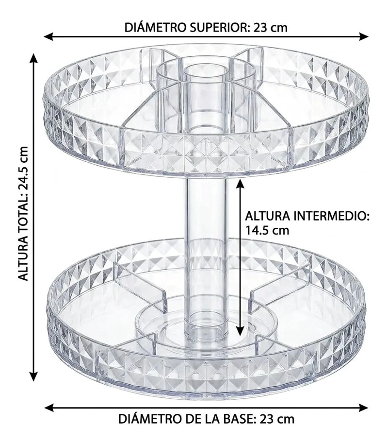 ORGANIZADOR GIRATORIO 360 PARA COSME TICOS Y BAÑO - 2