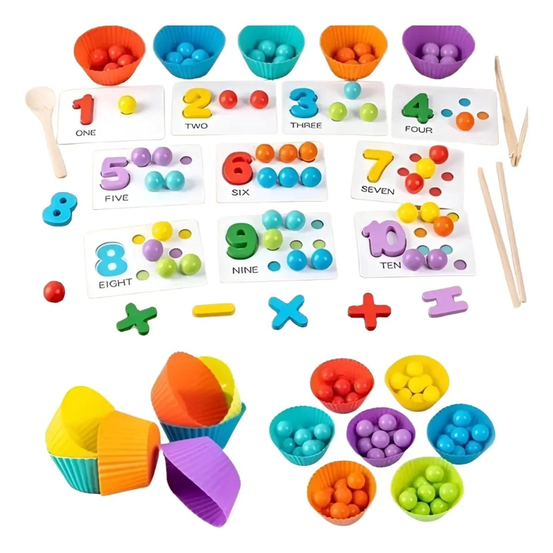 JUEGO DIDACTICO DE MADERA PARA MOTRICIDAD FINA INFANTIL - 1
