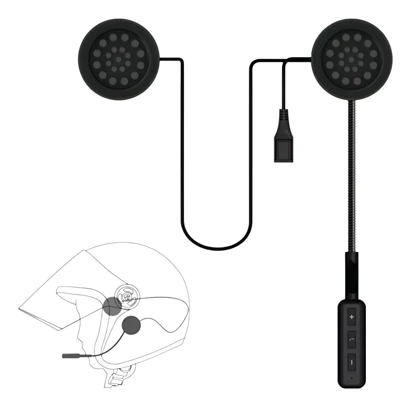 AUDIFONOS BLUETOOTH PARA CASCO DE MOTO CON MICROFONO INTEGRADO - 2