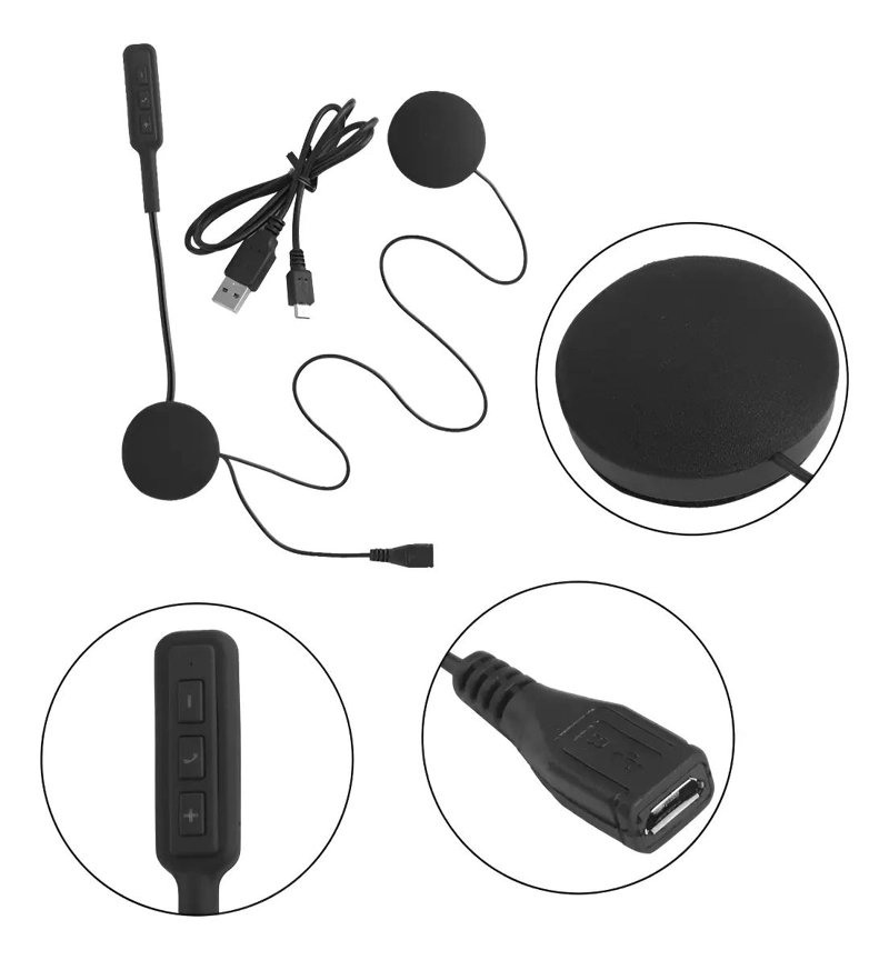 AUDIFONOS BLUETOOTH PARA CASCO DE MOTO CON MICROFONO INTEGRADO - 3