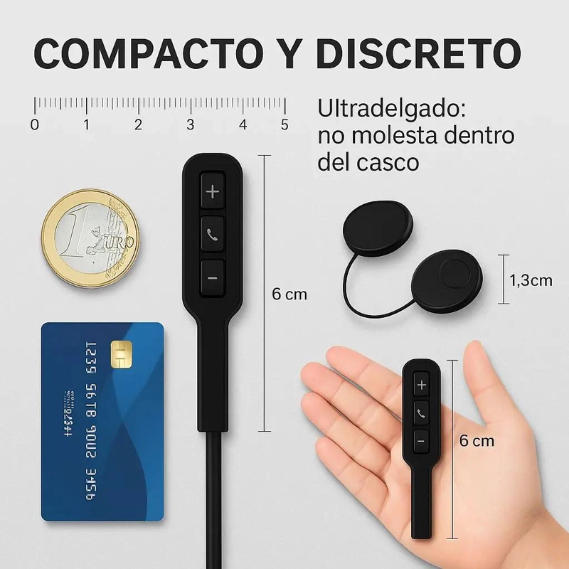 AUDIFONOS BLUETOOTH PARA CASCO DE MOTO CON MICROFONO INTEGRADO - 6