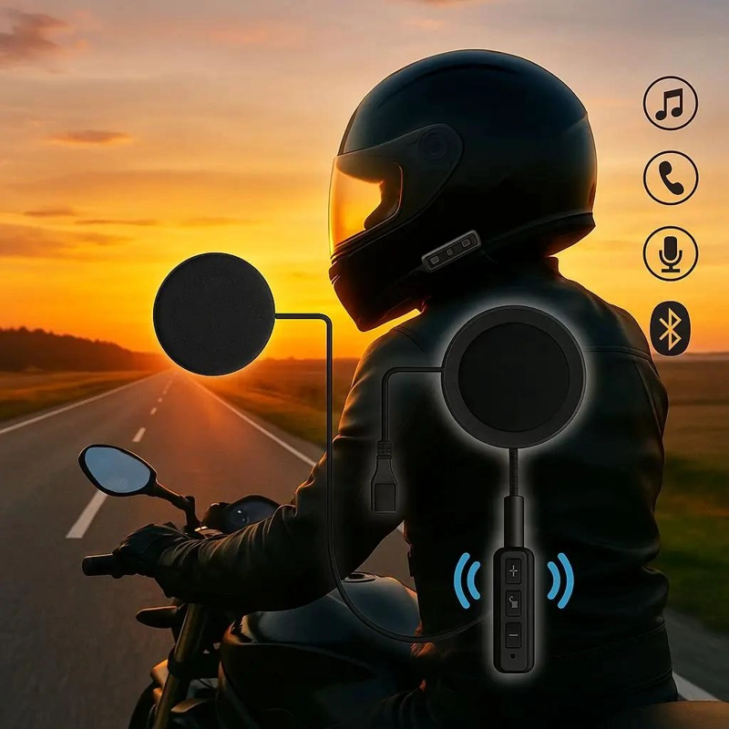 AUDIFONOS BLUETOOTH PARA CASCO DE MOTO CON MICROFONO INTEGRADO - 7