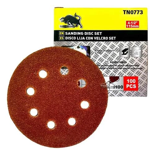 PACK DE 100 LIJAS VELCRO DE 4.5'' PARA MULTIPLES SUPERFICIES - 2