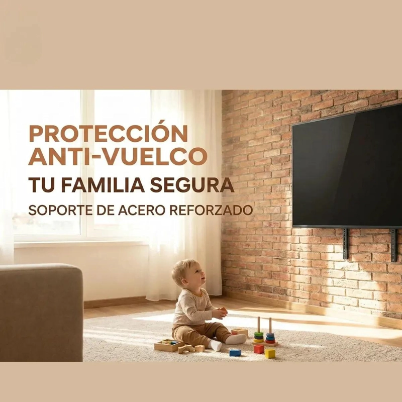 SOPORTE PARED TV FIJO RECLINABLE UNIVERSAL 23 A 65 PULGADAS - 6
