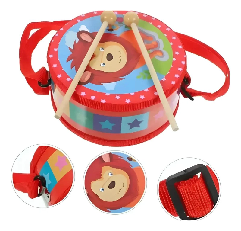 SET DE PERCUSION INFANTIL LEON CIRCO CON TAMBOR Y PANDERO - 2