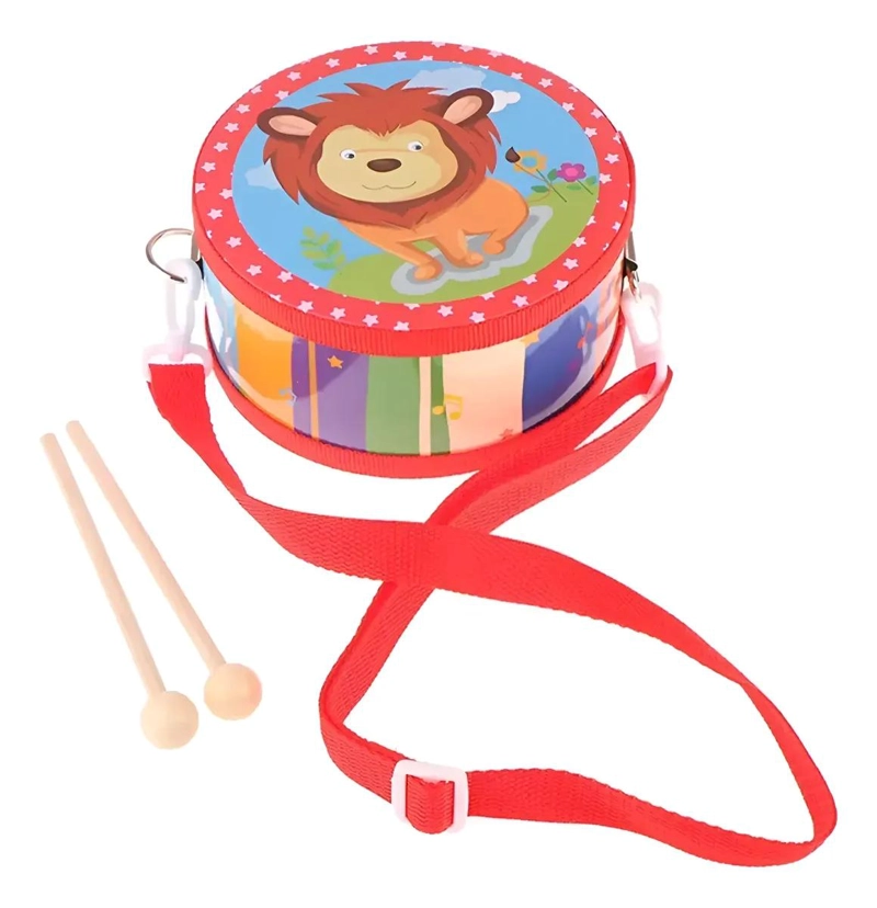 SET DE PERCUSION INFANTIL LEON CIRCO CON TAMBOR Y PANDERO - 4