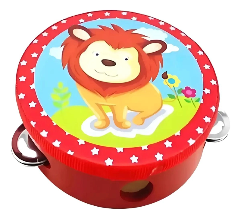SET DE PERCUSION INFANTIL LEON CIRCO CON TAMBOR Y PANDERO - 5