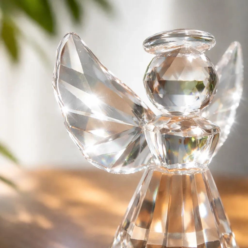 ANGEL GUARDIAN DE CRISTAL FACETADO PARA DECORACION ELEGANTE - 1