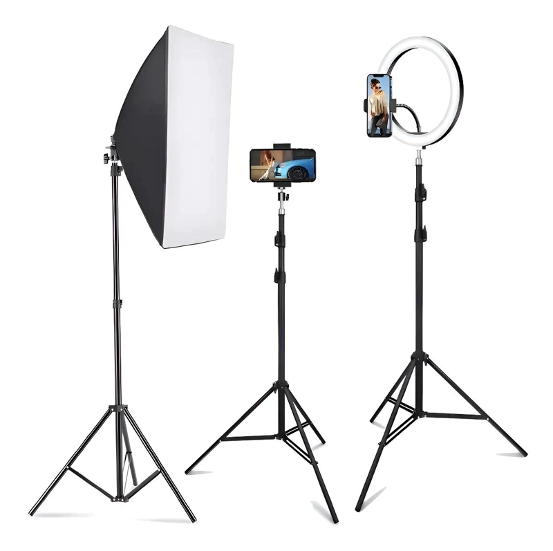 SOPORTE TRIPODE MULTIFUNCIONAL 2,1MTS PARA ESTUDIO FOTOGRAFICO - 3