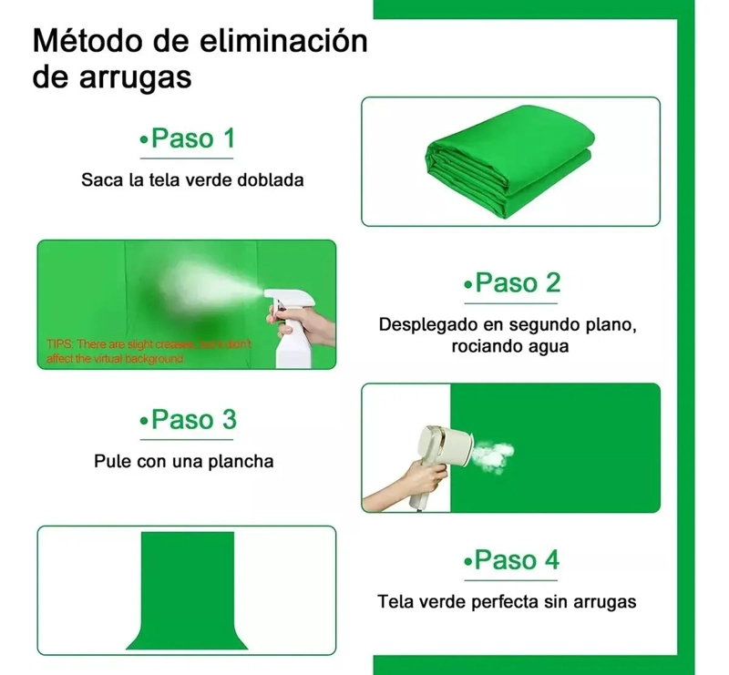TELON VERDE CHROMA DE TELA MUSELINA 2X3 METROS PARA FOTOGRAFIA - 6