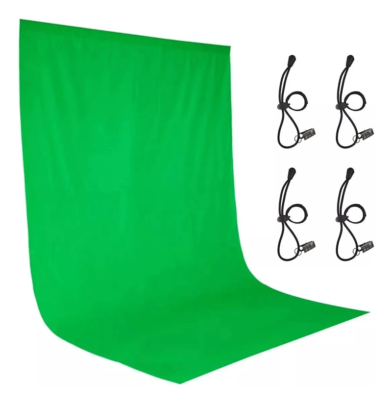TELON VERDE CHROMA DE TELA MUSELINA 2X3 METROS PARA FOTOGRAFIA - 8