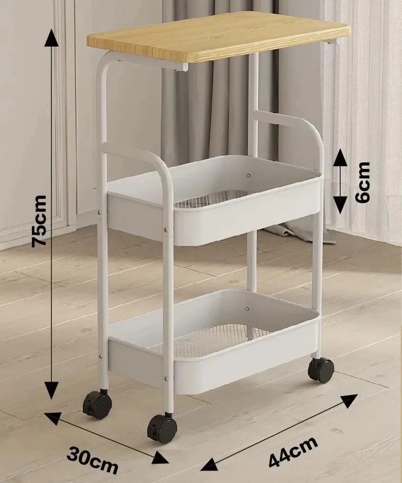 ORGANIZADOR DE COCINA MULTIUSO CON RUEDAS Y 3 NIVELES - 4