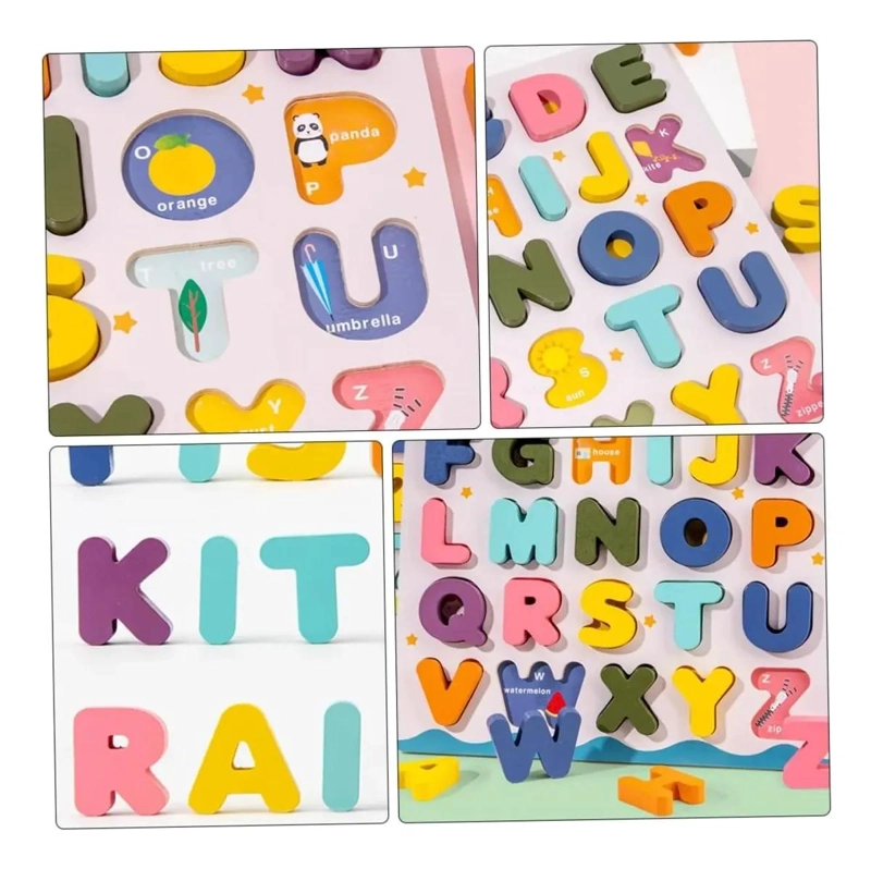 PUZZLE EDUCATIVO DE MADERA CON LETRAS DEL ABECEDARIO - 7