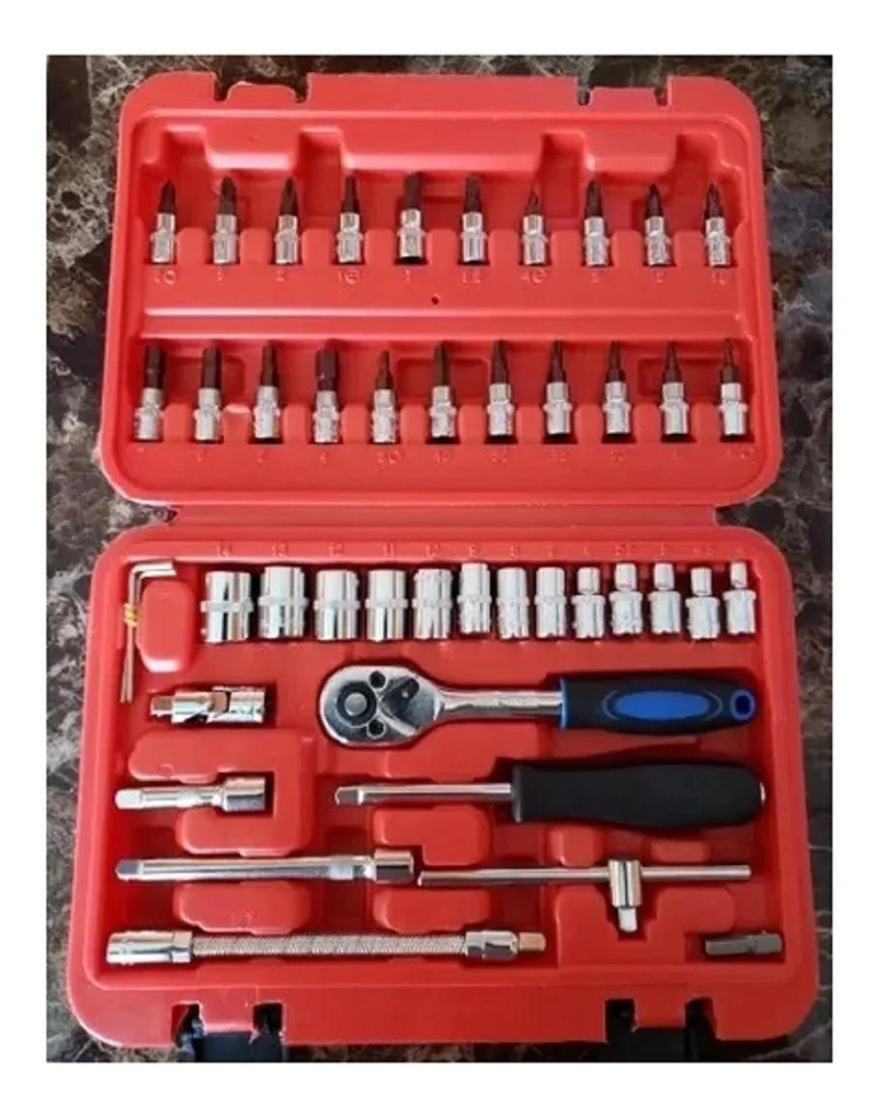 JUEGO DE HERRAMIENTAS CON DADOS Y ACCESORIOS EN MALETIN - 4