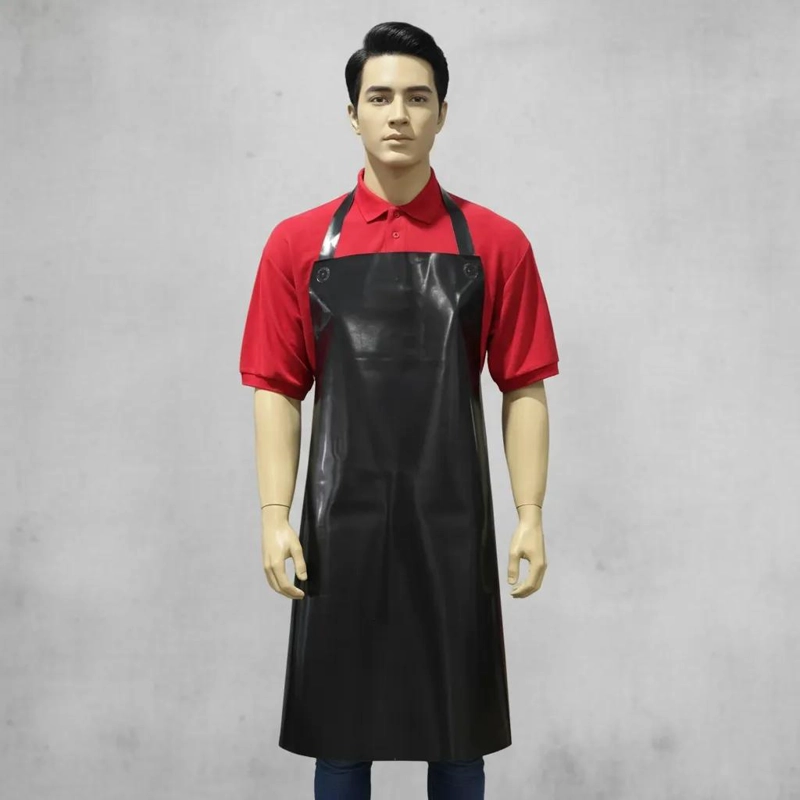PECHERA DE PVC NEGRA PARA PROTECCION EN COCINA - 1