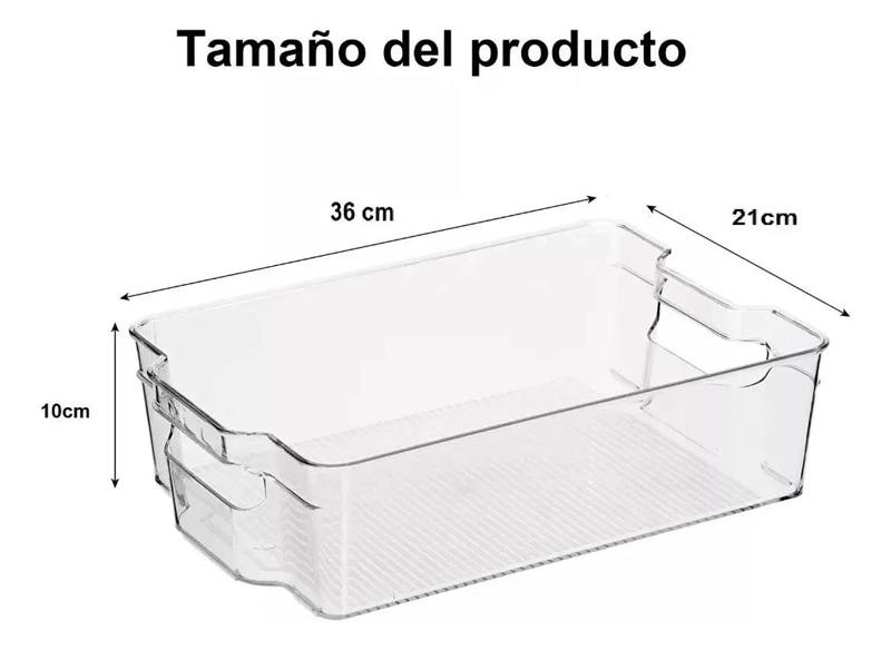 CONTENEDOR ORGANIZADOR APILABLE PARA REFRIGERADOR Y ALMACENAMIENTO - 1