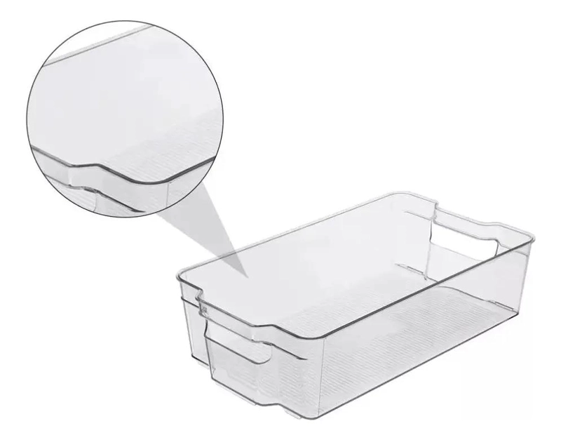 CONTENEDOR ORGANIZADOR APILABLE PARA REFRIGERADOR Y ALMACENAMIENTO - 5