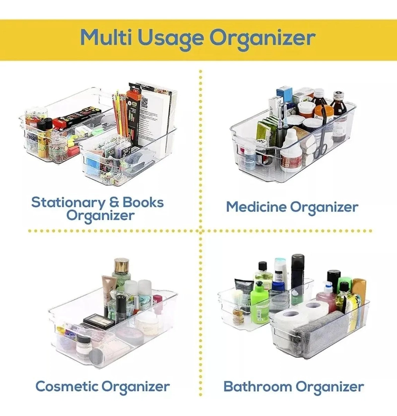CONTENEDOR ORGANIZADOR APILABLE PARA REFRIGERADOR Y ALMACENAMIENTO - 7