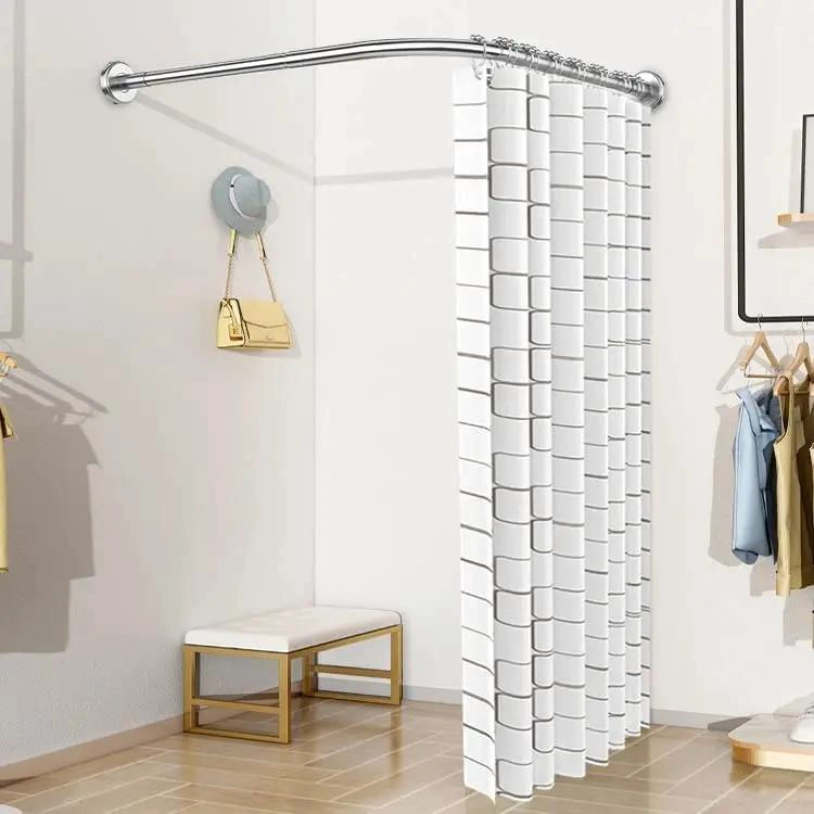 BARRA DE CORTINA DE DUCHA AJUSTABLE 80-120 CM DE ACERO INOXIDABLE - 6