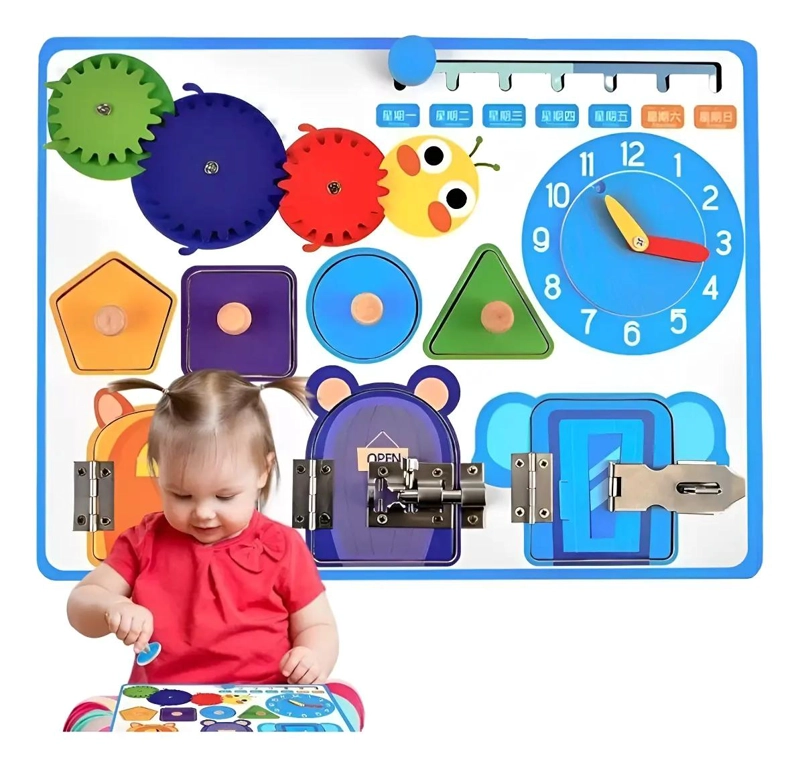 TABLERO DIDACTICO EDUCATIVO SENSORIAL PARA NIÑOS - 1