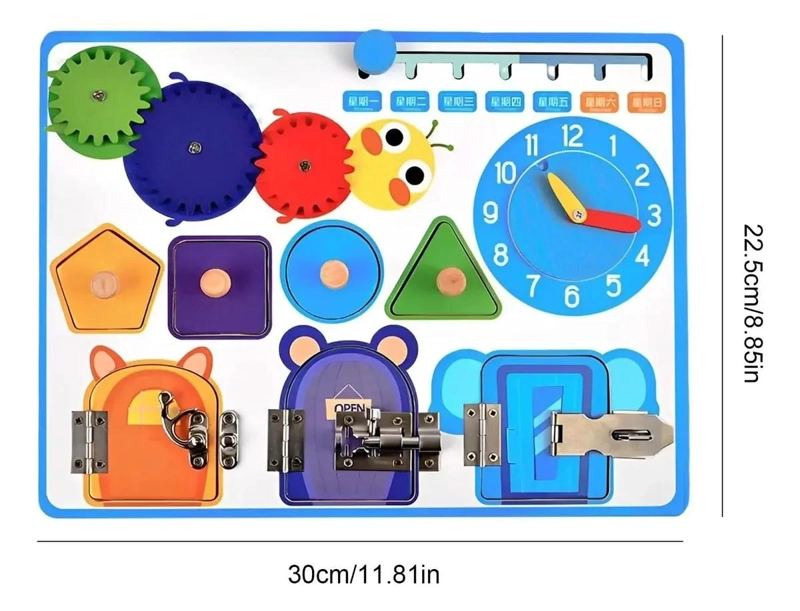TABLERO DIDACTICO EDUCATIVO SENSORIAL PARA NIÑOS - 6