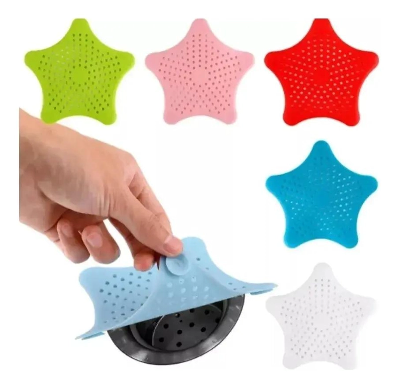 SET DE 4 FILTROS DE SILICONA PARA DRENAJE EN COCINA Y BAÑO - 1
