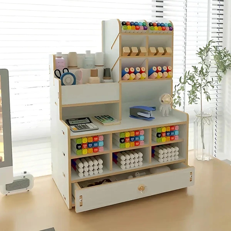 ORGANIZADOR DE ESCRITORIO BLANCO PARA LAPICES Y ACCESORIOS - 2