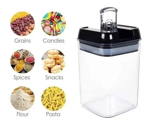 SET DE 5 CONTENEDORES HERME TICOS PARA ALIMENTOS EN COCINA - 3