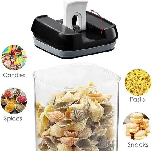 SET DE 5 CONTENEDORES HERME TICOS PARA ALIMENTOS EN COCINA - 4