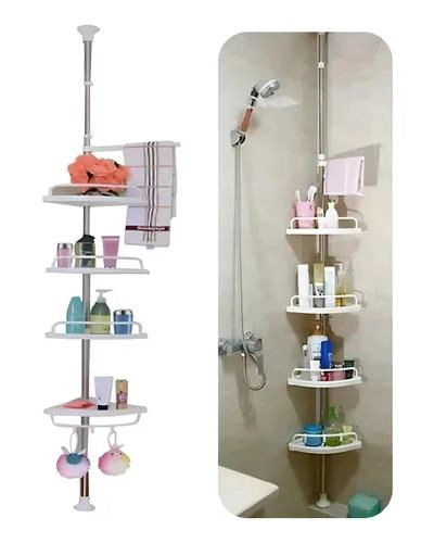 ESTANTE ESQUINERO TELESCOPICO AJUSTABLE PARA BAÑO Y DUCHA - 1