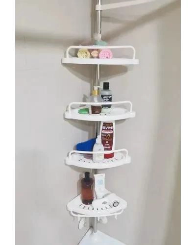 ESTANTE ESQUINERO TELESCOPICO AJUSTABLE PARA BAÑO Y DUCHA - 4
