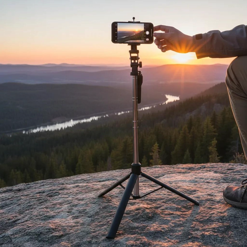 TRIPODE SELFIE STICK EXTENSIBLE 170 CM CON CONTROL REMOTO - 5