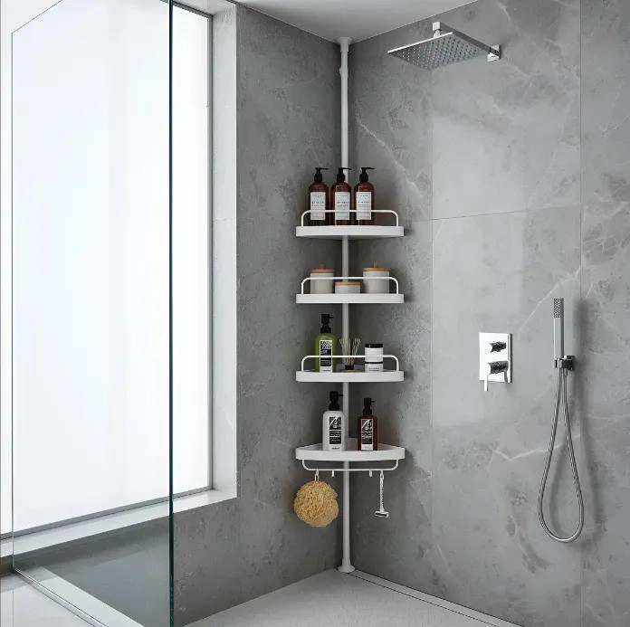 ORGANIZADOR ESQUINERO DUCHA BAÑO MULTIUSO 4 ESTANTES - 1