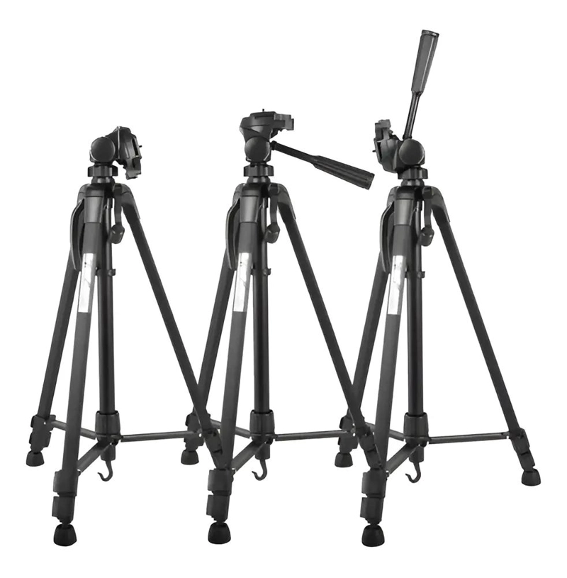 TRIPODE DE ALUMINIO NEGRO 1,40M PARA CAMARAS Y SMARTPHONES - 10