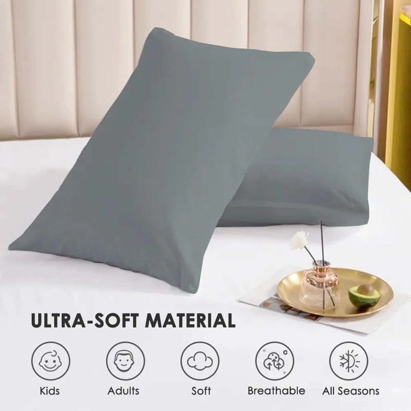FUNDAS DE ALMOHADA MODERNAS 76X51CM PACK 2 UNIDADES GRIS - 6