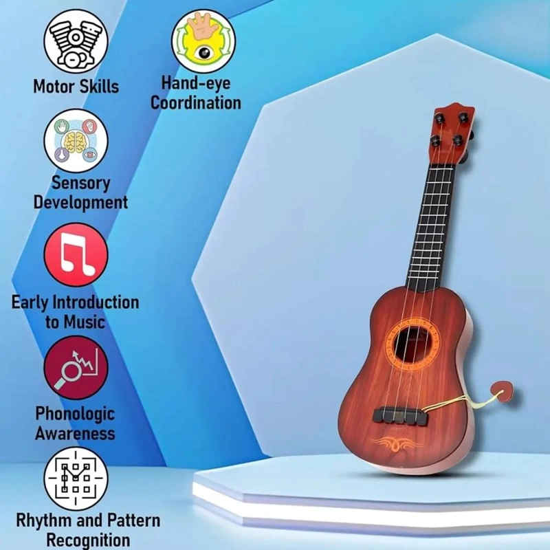 GUITARRA DIDACTICA PARA NIÑOS CON DISEÑO ATRACTIVO - 4
