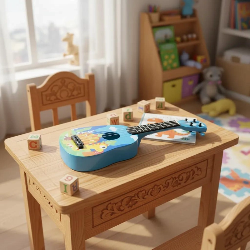 GUITARRA INFANTIL DINOSAURIO CREATIVA PARA NIÑOS - 7