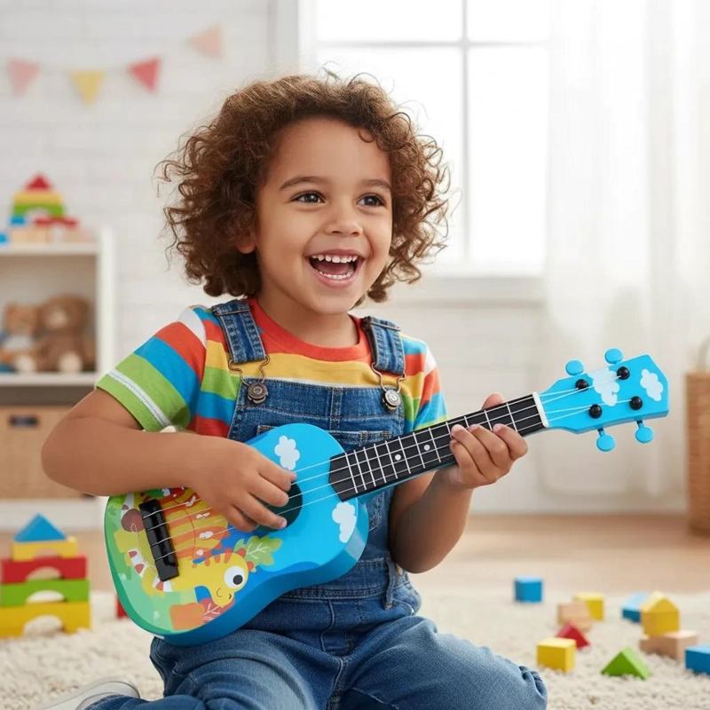 GUITARRA INFANTIL DINOSAURIO CREATIVA PARA NIÑOS - 8